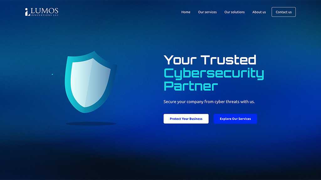 Website screenshot of Lumos Innovations