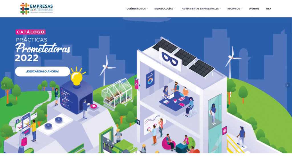 Website screenshot of Empresas Sostenibles